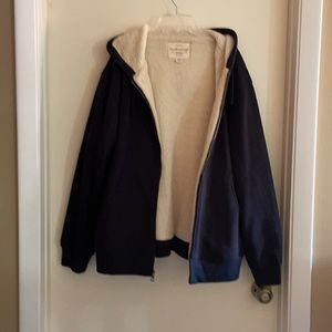 Fleece lined hoodie. It will keep out the elements while keeping you in fashion!